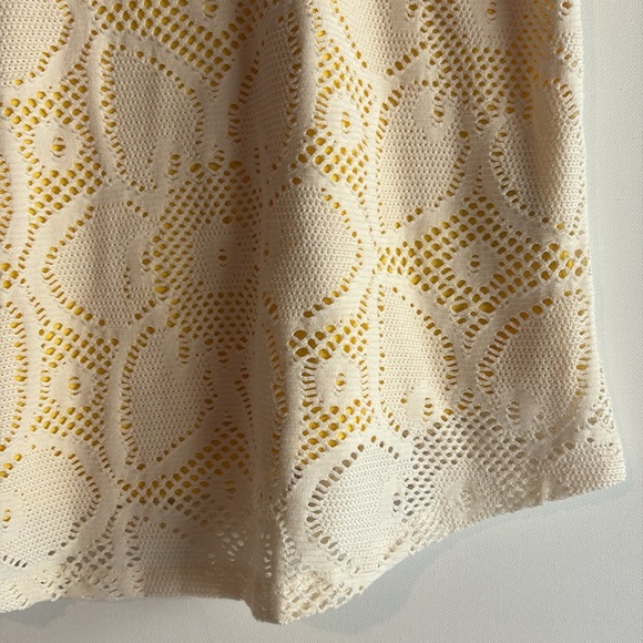 Anthropologie Cosette Camisole Sunflower Crocheted Tank Top Yellow White NWOT - Picture 5 of 12